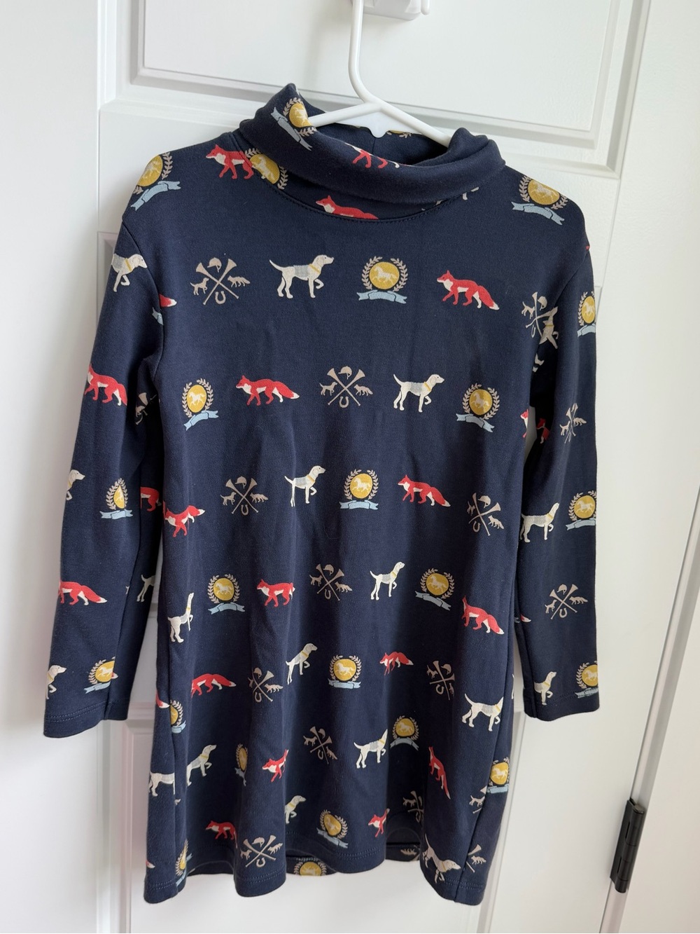 The Beaufort Bonnet Company Tatum’s Turtleneck Dress Pima Hunt Club Print